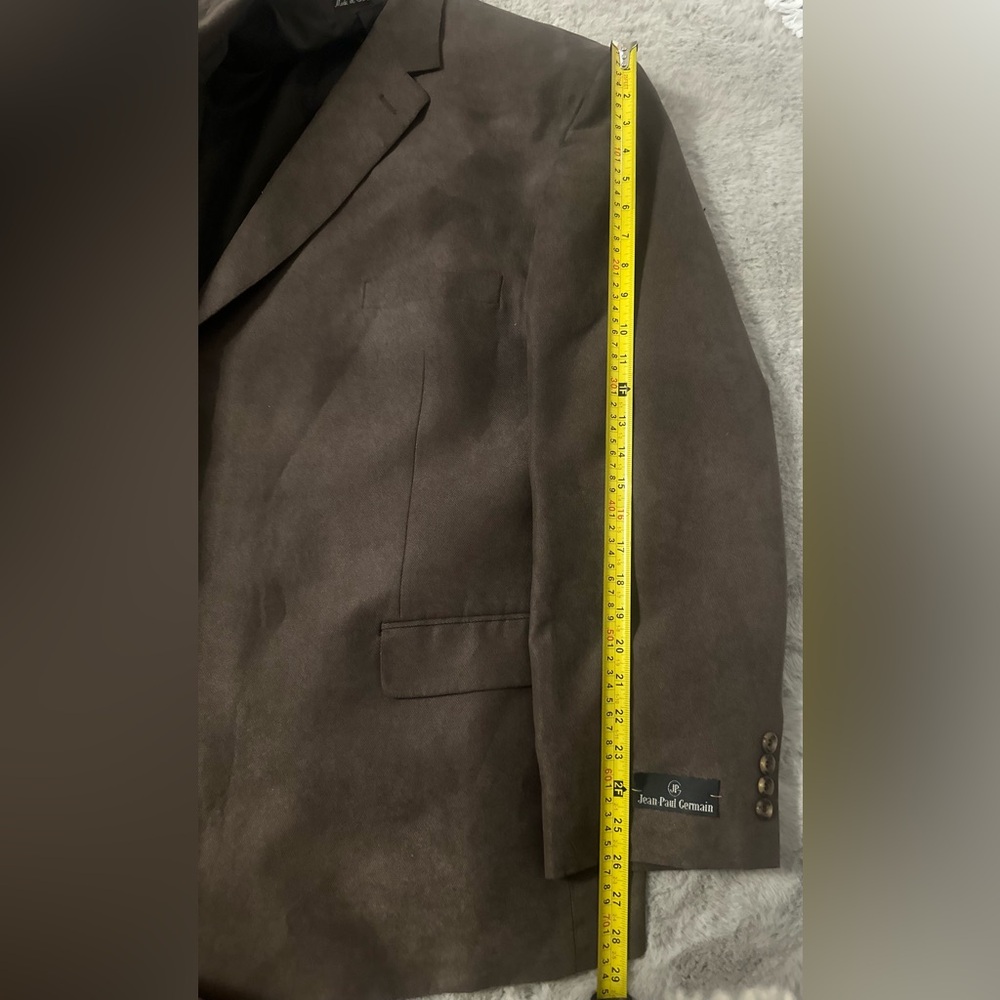 Jean Paul Germain 56R 2 Button Sport Coat Blazer Microfiber Sueded - Picture 12 of 13